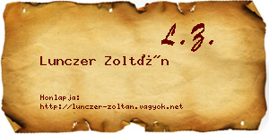 Lunczer Zoltán névjegykártya