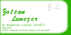 zoltan lunczer business card